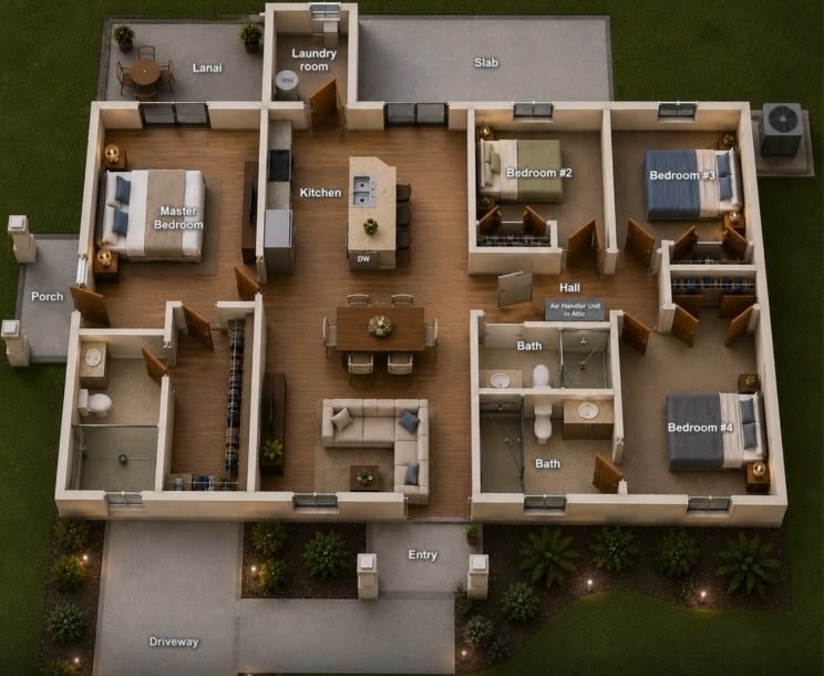 Model Yarden 3D floor plan